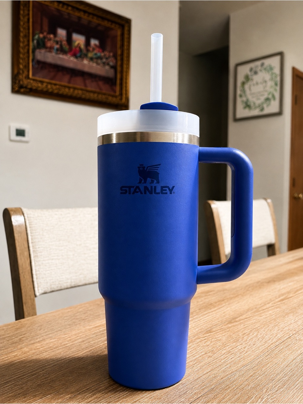 Stanley Royal Blue Travel Tumbler with Handle and Straw